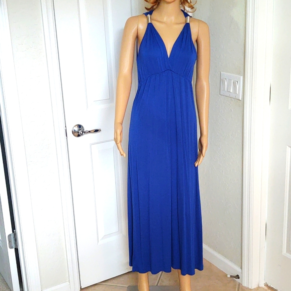 Shelikes Sleeveless Spring Coil Jersey Maxi Dress